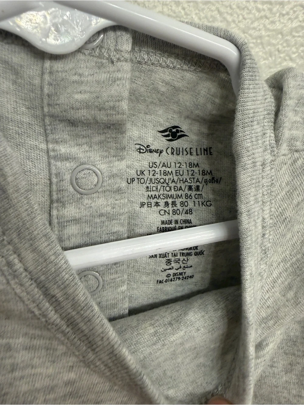 Disney Grey Bodysuit with Red Minnie Cruise Outfit